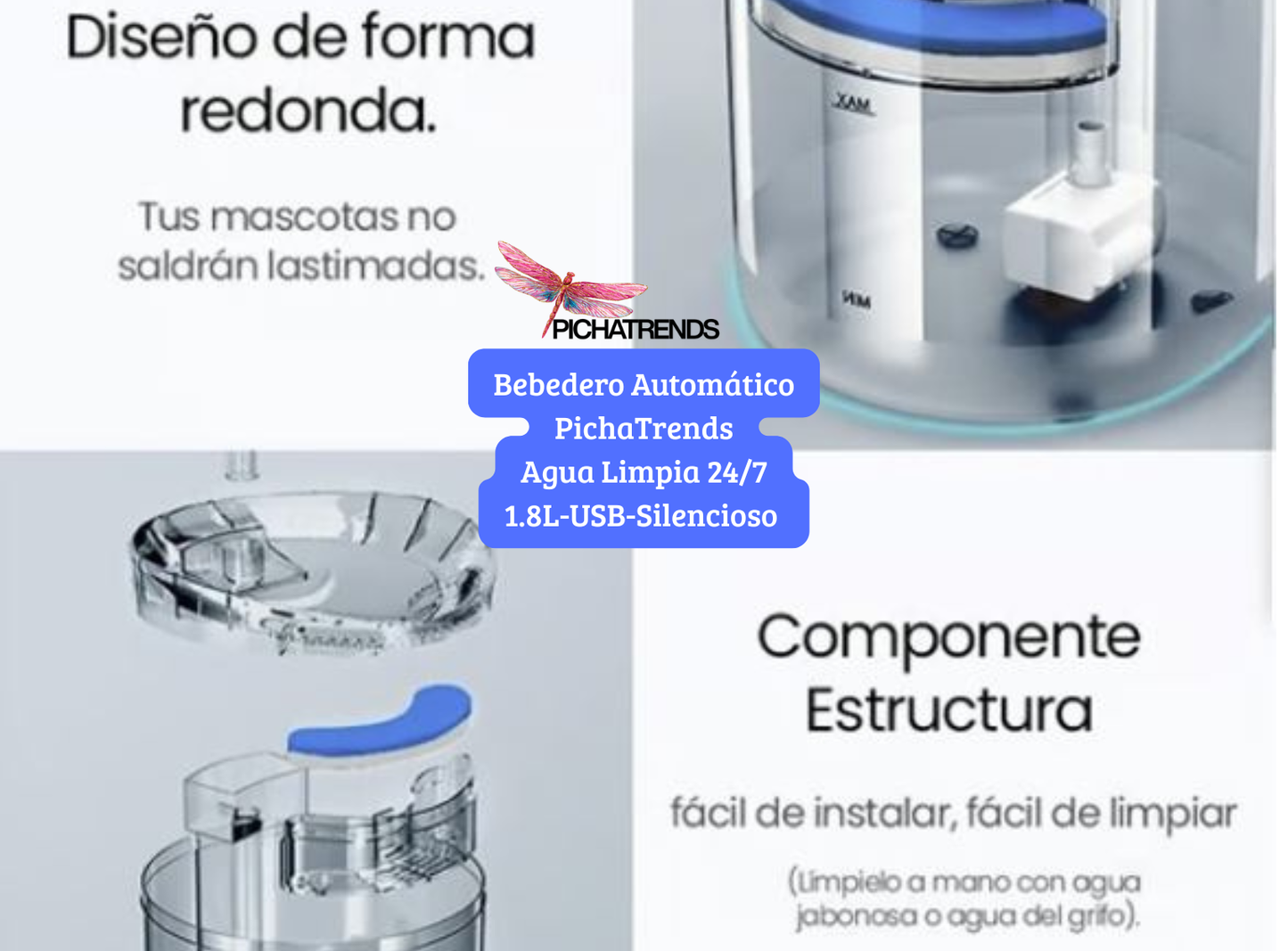bebedero de agua para mascotas