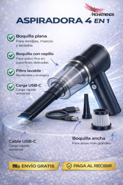 Mini Aspiradora Portátil Recargable