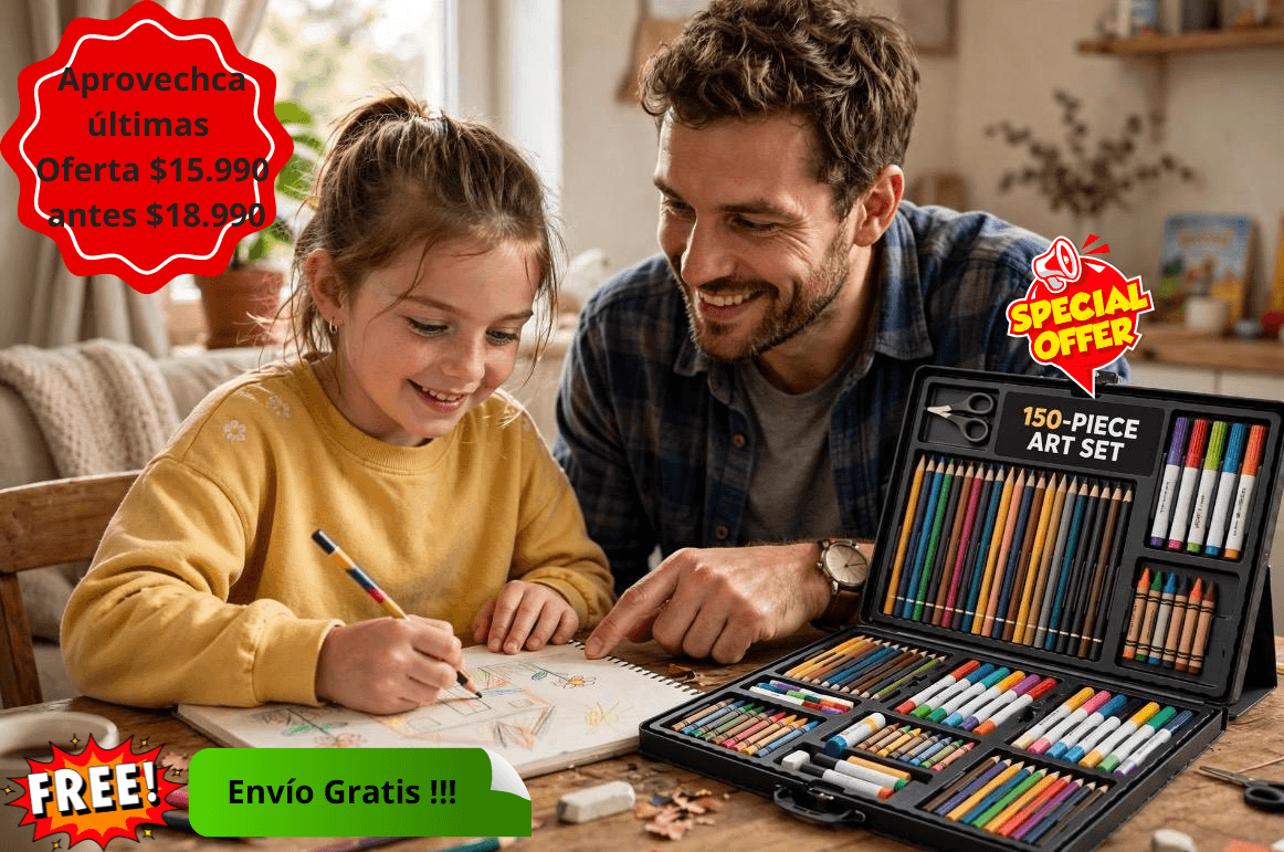 Set De Arte Maleta 150 Piezas🎨 Kit Completo en Maleta + Envío Gratis
